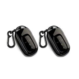 Vnephoo For Honda Key fob Cover, 2PCS TPU Transparent Black Key fob Case for Honda Civic Accord HR-V Pilot CR-V 2022 2023 2024 2025 with Keychain Protective Case