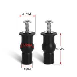 1 Pair Universal Toilet Seat Hinge Bolt Screw for Top Mount Toilet Seat Hinges, Quick Release Hinges Fixing Bolt Expansion Screw Cover Buckle for Toilet Seat Parts Replacement (One Buckle)