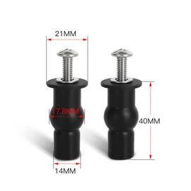 1 Pair Universal Toilet Seat Hinge Bolt Screw for Top Mount Toilet Seat Hinges, Quick Release Hinges Fixing Bolt Expansion Screw Cover Buckle for Toilet Seat Parts Replacement (One Buckle)