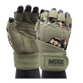 MRX Men Weightlifting Gloves Workout Gym Exercise Fingerless Workout Glove - Large