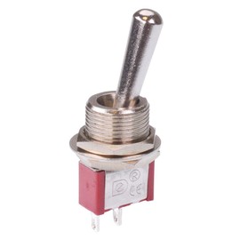 On-Off Large Handle 12mm Mini Toggle Switch SPST 3A 250V Electronic Components