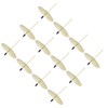 12pcs Candle Plate Iron Material 7x6.5cm/2.8x2.6in Gold Stable Reliable Decorative