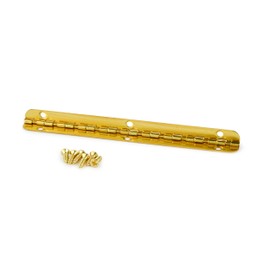 Small Piano Hinge Brass Plated 96mm x 7mm