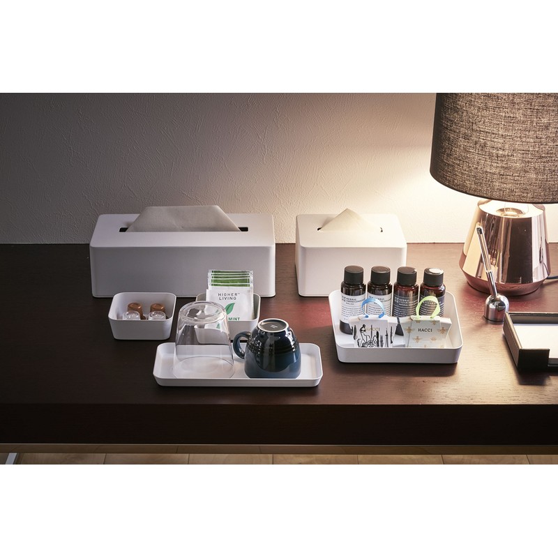 YAMAZAKI home Tower Amenity Tray S White, Small