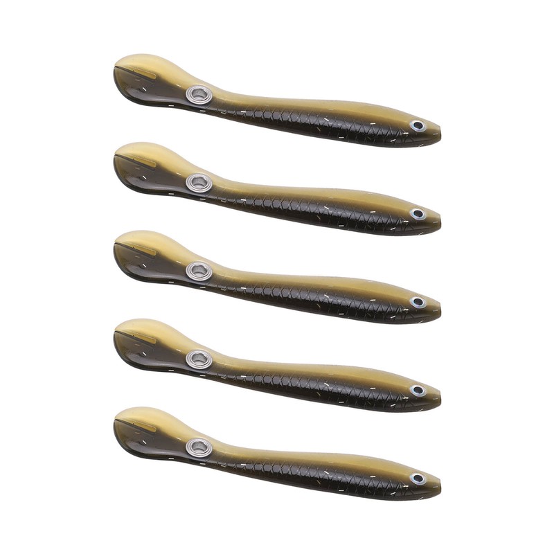 5pcs/set 10cm 6g Soft Lure with 3D Eyes Enlarged Tail