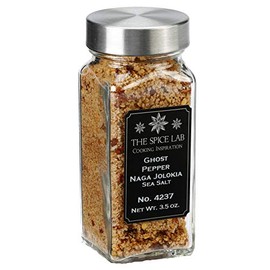 The Spice Lab The Spice Lab - (3.5 oz) Ghost Pepper Salt (Naga Jolokia) - French Jar of Ghost Pepper Sea Salt- Gluten-Free Non-GMO All Natural Premium Gourmet Spicy Salt - No. 237