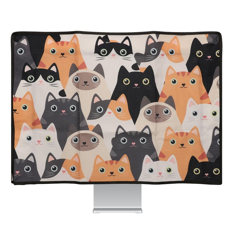 kwmobile Dust Cover for 24-26" Monitor - Linen Monitor Protector