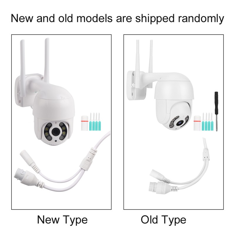 2in Waterproof PTZ Mini Dome Camera 1080P WiFi 8 Lights