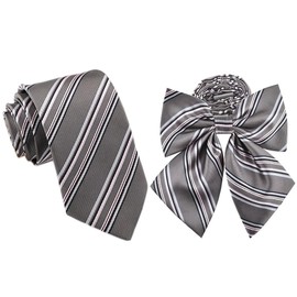 YFFSFDC Ribbon for School Uniforms, Necktie, Accessories, DK JK, School Ribbon, Junior High School Students, Senior High School Students, Boys, Girls, Multicolored, gray