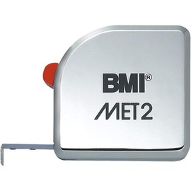 BMI Vario 490241210 Pocket Tape Measure MET 2 m Lacquered White Tape