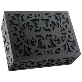 GRAUES Modern black Wooden Doorbell Chime Cover Box – Noise-Reducing, – Decorative Black Wall-Mounted Cover for Chimes | wooden doorbell cover box only (7.75” x 6” x 2.75”)