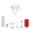 LSR LORESO Mini Swirl Triangle Plastic Dessert Cups with Spoons,