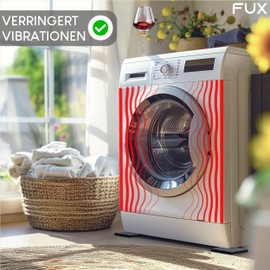 FUX Antivibration Mat Non-Slip Pads 90 x 90 x 8 mm, Pack of 4, Non-Slip Mat Washing Machine Underlay Made of Recycled Rubber Granules, Made in Germany, Floor Protection Mat Rubber Mat