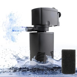 Coospider-repta Coospider Fish Tank Filter for 15-40 Gallon Tank, 160 GPH Crystal Clear Filter