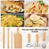 Tioncy 7 Pcs Pasta Making Tool Set Wood Gnocchi Board