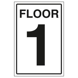 V Safety Floor 1 150 x 200mm - 1mm Rigid Plastic Safety Sign