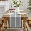 Wracra Embroidery Cotton Linen Table Runner, Farmhouse Style Indoor Outdoor