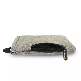 Vatra Drawstring Padded Zipper Bag Pipe Safe Pouch Protection 7″ WOVEN GRAY