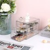 Hipiwe Hair Accessories Box Clear Desk Organizer Box with 3