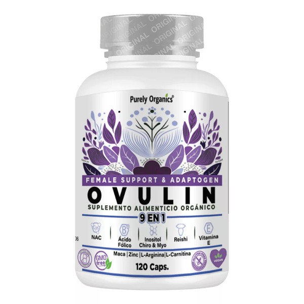 Purely Organics Ovulin Vitaminas Mujer 9 En 1: Inositol, Adaptógeno 120caps Sabor Cápsulas