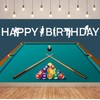 Billiard Pool Balls Happy Birthday Backdrop 6x3.6ft Snooker Contest Beginning