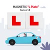 K-MART Extra Strong 2 Pack L Plates Magnetic For Car,