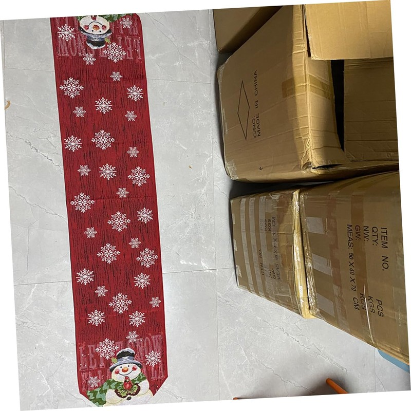 Mikinona Tablecloth for Christmas Party Snowman Theme Comfortable Material Xmas