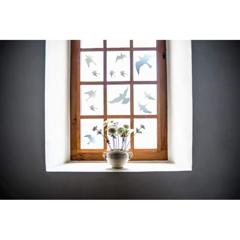 Black Glass Door Window Sticker for Birds
