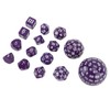 15pcs Polyhedral Dice Set 3 to 100 Sides Complete Polyhedral