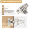 Furniware 2 Pack Full Overlay Soft Close Cabinet Hinges, Speed