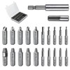 22 Pieces Screw Extractor Set Damaged Screw Extractor Set Left