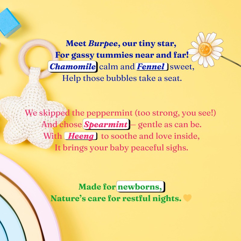 Burpee Tummy Roll On for Baby Colic | 10ml Hing