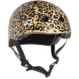 S1 Lifer Helmet for Skateboarding, BMX, and Roller Skating - EPS Fusion Foam, CPSC & ASTM Certified - Tan Leopard Matte Small (21")