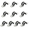 Bonsicoky 10 Pack 18mm Cable Clamp with Rubber Lined -