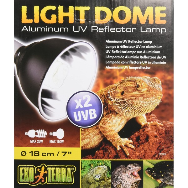 Exo Terra Light Dome, Aluminum UV Reflector Lamp for Reptile