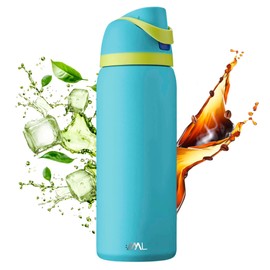 Magma Life Termo de Acero Inoxidable Boost 946ml(32oz), Tecnología Dual Popote y Sorbo, Bebidas Calientes o Frías Horas, Tecnología Térmica, Sin Fugas, Viajes, Oficina y Llevar en el Auto, Sin BPA