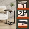 WLIVE C Shaped End Table, Small Couch Side Tables with