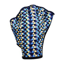 Webbed Swim Gloves for Men Women Adults Aqua Fitness Gloves Open Water Sports Training Paddles Beginners Exercise Web Surfing Gloves Snorkeling Swimming Gloves (Blue, L)