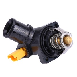 Aramox Engine Coolant Thermostat with Housing for Peugeot 206 207 SW 1007 Bipper Tepee Citroen C2 C3 Fiat Fiorino Qubo OE: 1336Z2