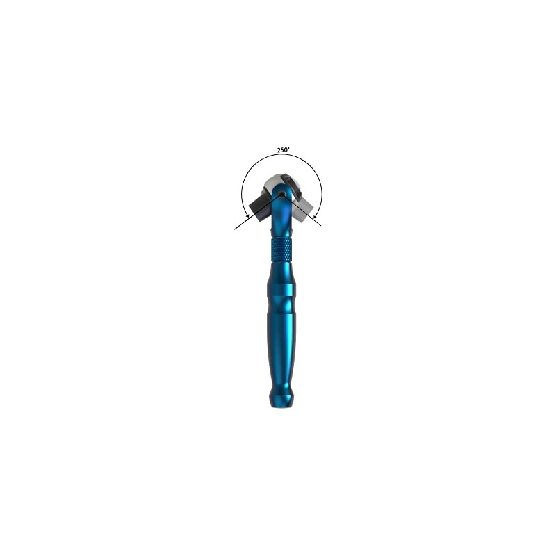 POPLOCK Rotary Head 90 Tooth Mini Hex Bit Ratchet 1/4"