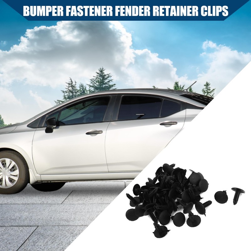 Hihaha 5 x 5mm Hole Dia Black Plastic Rivets Fastener