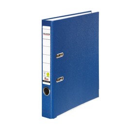 Falken Coloured PP Plastic Folder, Made in Germany, 5 cm Narrow DIN A4 Blue Ring Binder, Vegan Lever Arch Folder, Letter Folder, Office Folder, Slotted Folder