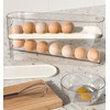 WACOI Auto Rolling Fridge Egg Organizer, Space Saving Eggs Dispenser