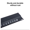 1U Cable Management Rack with Mounting Screws, 12 Slot/24 Port