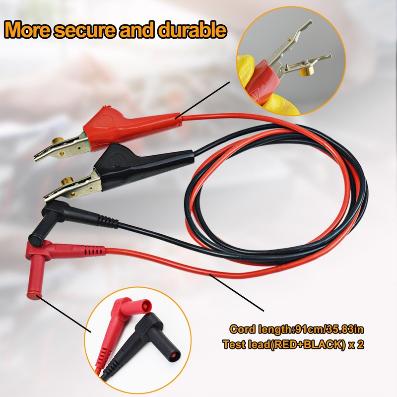 ZIBOO ZB26A 40-Inch 5-Way Test Lead Set，4mm Shrouded DMM Plug