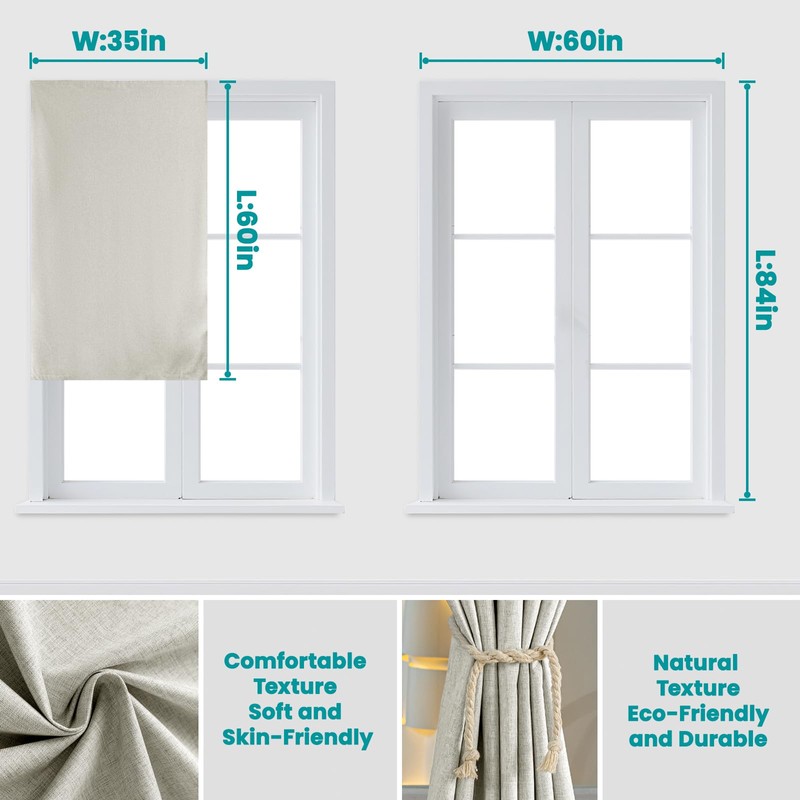 Sovtfides 100% Blackout Magic Tape Stick On Curtains Window Shades
