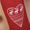 Dibor Large Red Knit Festive Novelty Nordic Heart Christmas Stocking