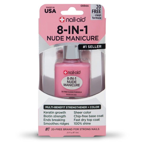 NAIL-AID 8-in-1 Nude Manicure, French Sheer, 0.55 Fluid Ounce