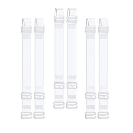 Quintion Anneao Clear Bra Straps Invisible Adjustable Bra Strap 3 Pair Transparent Bra Straps Non-Slip Shoulder Straps