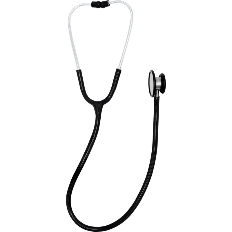 Ironwear 7825 Black 30" Stainless Steel Stethoscope w Two-Sided Tunable